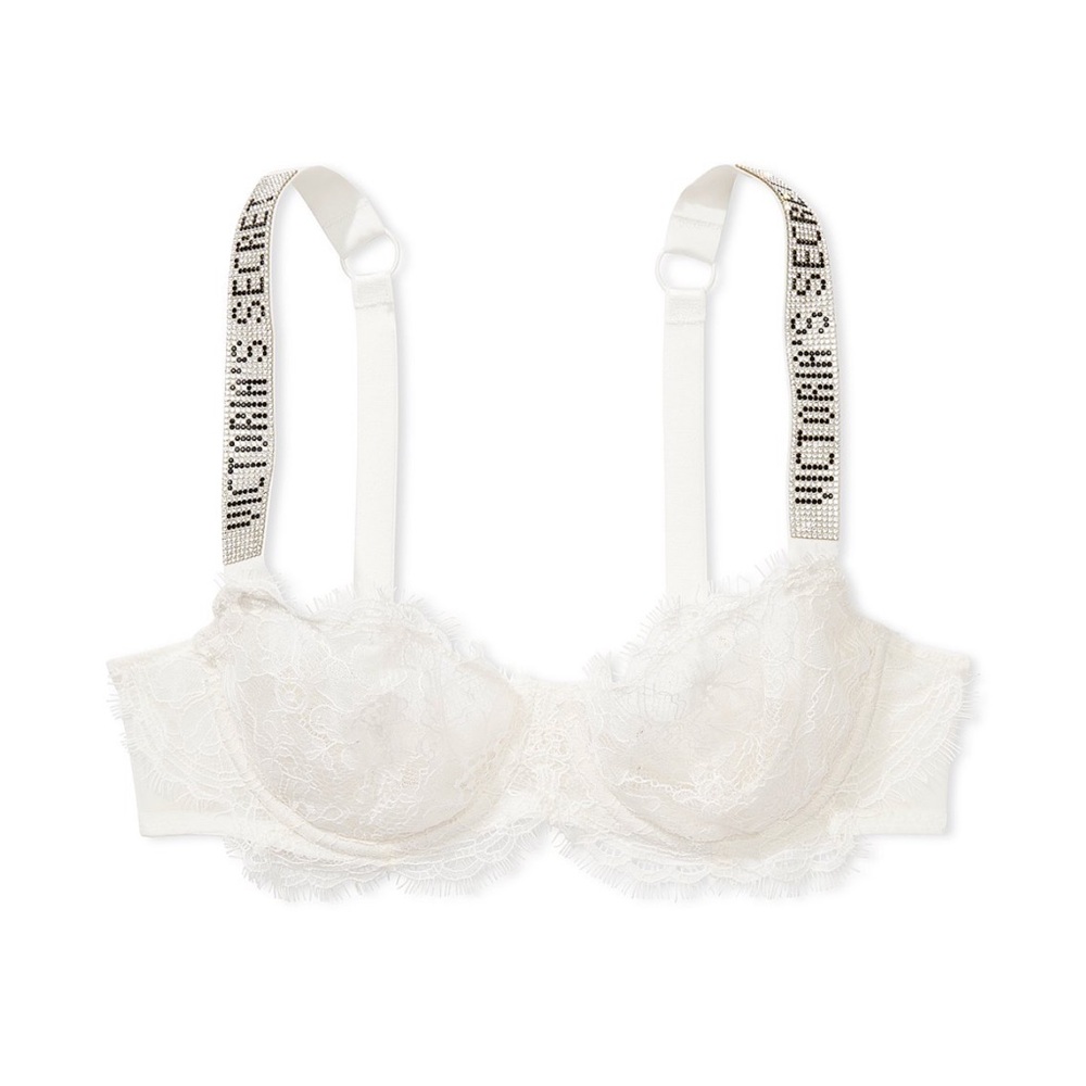 Victoria's Secret Shine Strap Unlined Lace Very Sexy Wicked Balconette Bra 34B